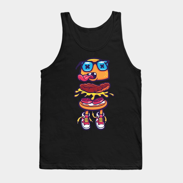 Burger Tank Top by MadSpot